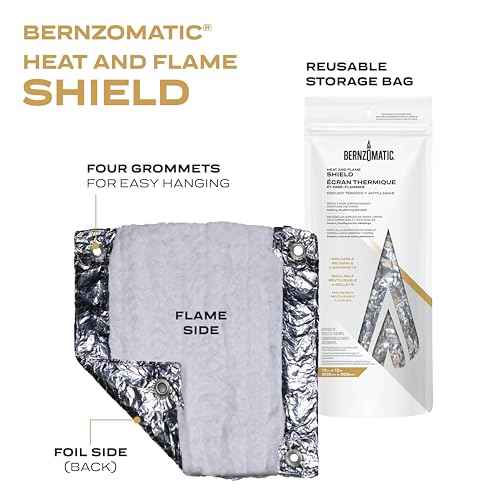 Bernzomatic Heat and Flame Shield with FormFoil Technology ? Moldable, Reusable, Heat Transfer Resistant 12''x12'' Protective Heat Shield with Grommets, Heat Resistant up to 2200¡ÆF