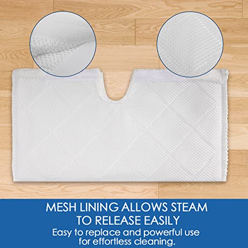 MXZONE 4-Pack Short Plush Steam Mop Replacement Pads for Shark S3501/S3601, 12.5 x 7 in