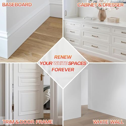 SMAPHY White Wood Filler Sticks 3 Pack - Nail Holes & Baseboards Repair - No Sanding Needed