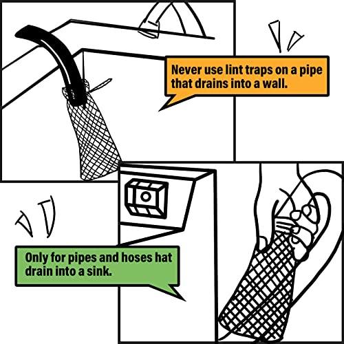 Shappy 24 Pack Washing Machine Lint Traps with Cable Ties (White) - Nylon Lint Catchers