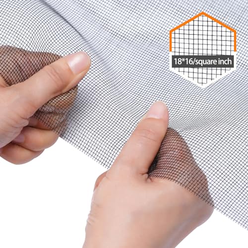 Lengtimo 36” x 100’ Black Fiberglass Window Screen Roll - Easy DIY Replacement