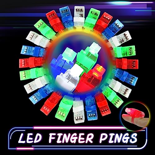 60 Pcs LED Finger Lights for Kids Glow Party Favors & Night Events