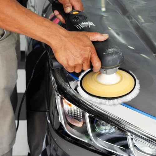 8 Pcs Wool Polishing Pad 4 Inches Soft Sheepskin Buffing Pads with Hook and Loop Back for Compound Cutting & Polishing for Automotive, Marine, Furniture