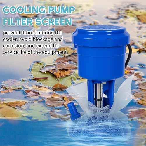 2 Sets 19.7 x 19.7 Inch Swamp Cooler Pump Swamp Cooler Filter Mesh Pump Basket Filter Screen with Cable Zip Ties