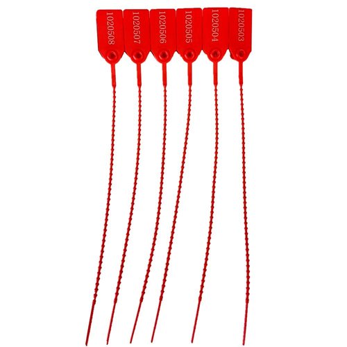 Plastic Security Tags Numbered Tamper Proof Seals Self Locking Zip Ties 9.84" Length (Pack of 500)