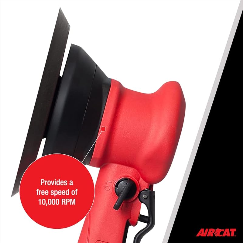 AIRCAT 6310 6-Inch Dual Action Orbital Sander 10,000 RPM for Automotive & Workshop