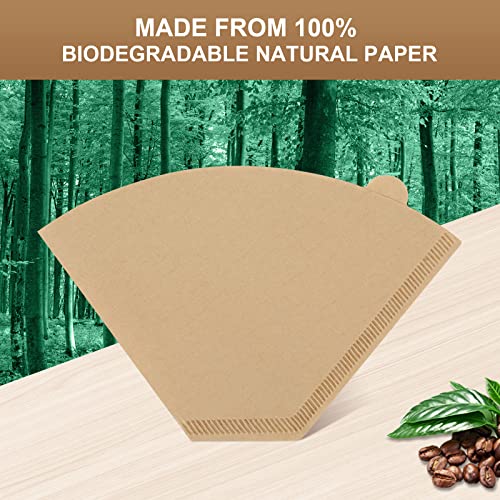 100 Pcs #4 Coffee Filters for Ninja Coffee Maker - Brikinte, BPA-Free, Disposable