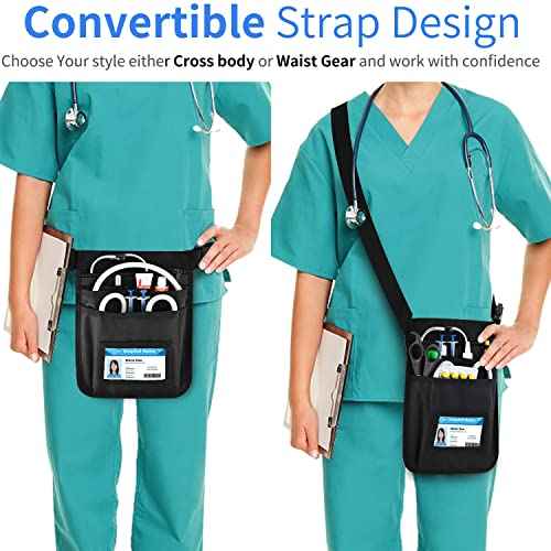 Medical Nurse Fanny Pack, 11 Pockets Nurse tool Belt for Women, Nursing Bags for Work Supplies with Multi Compartment,Nursing Waist Organizer Belt