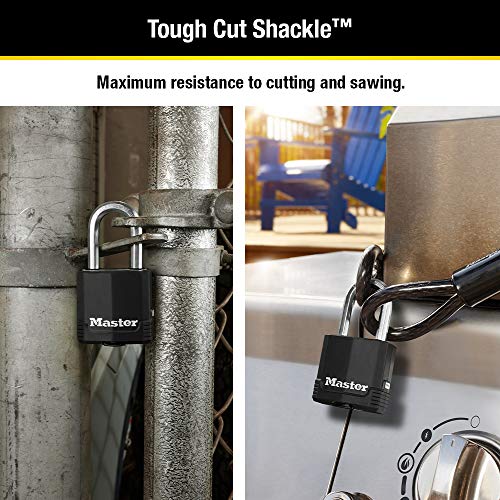 Master Lock Magnum Heavy Duty Outdoor Padlock with Key, Weather Resistant Body and Cut Resistant Shackle make Lock Perfect for Fences, Gates, Sheds, M115XDLF