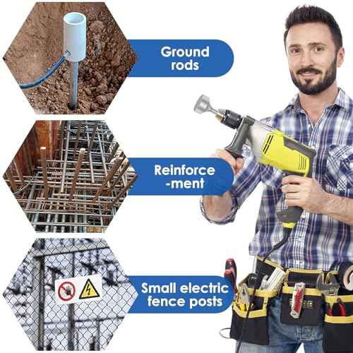 SDS Plus Ground Rod Driver 85mm Heavy Duty Steel Drill Bit Driver Wear Resistant Wide Compatibility Ground Rod Bits Socket