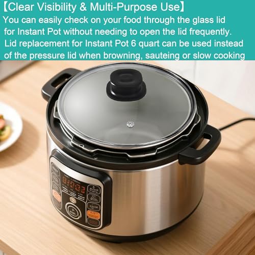 Glass Lid for Instant Pot 5-6 Qt, 9.4 Inch Pot Cover for 6 Quart