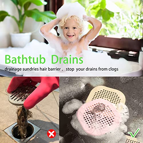 Couidl 2 Pack Silicone Drain Hair Catcher for Sink & Shower - Pure White