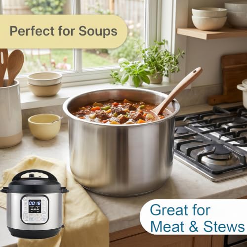 Zieaolk 6 Quart Stainless Steel Inner Pot for Instant Pot DUO/LUX/Ultra Replacement