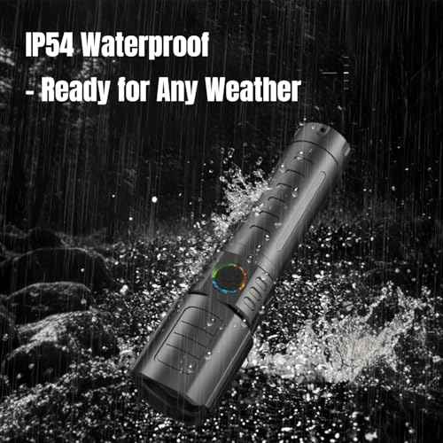Tactical Flashlights Torch High Lumens Rechargeable, 3 Modes Led Waterproof Zoomable Linternas Handheld Small Flashlight, Adjustable Brightness Flash Light for Hurricane/Home/Emergency (2 Pack)