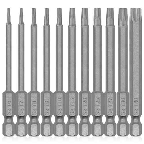 11-Piece Magnetic Torx Bit Set, 3-Inch Security Torx Bit Set, S2 Steel Star Screwdriver Kit for Shark Vacuum