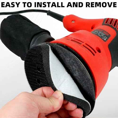 4 Pcs 5 Inch Foam Sponge Sanding Pads 8 Hole Hook and Loop Interface Pads for Random Orbital Sander
