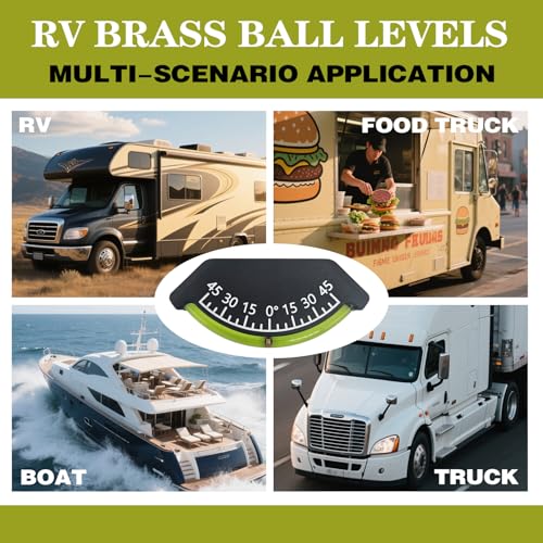 3-Pack Geouniver RV Level Gauges Ball Inclinometers for Camper Trailers