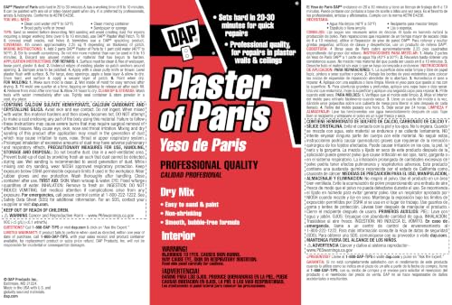 DAP Plaster of Paris 4 lb Tub - Interior Wall & Ceiling Repair, Craft & Sculpting