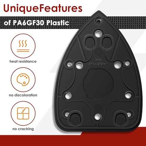 2 Pack Mouse Sander Replacement Pads Compatible with Ryobi 039065005001 Backing Platen Detail Sander Parts Compatible with CFS1503K CFS1503 CFS1502 CFS1503G