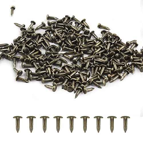 BokWin 200 Pcs Tiny Brad Nails Bronze String Art Nails 1.2x6mm Wood Finish Nails for DIY Pictures Boxes Decorative Household Accessories