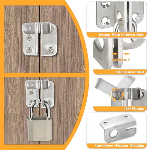 Alise Small Brushed Stainless Steel Flip Latch Gate Lock for Shed & Barn Doors