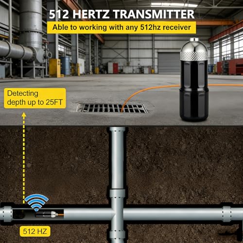 512Hz Transmitter Remote Sonde for Pipeline Sewer Inspection, ABS