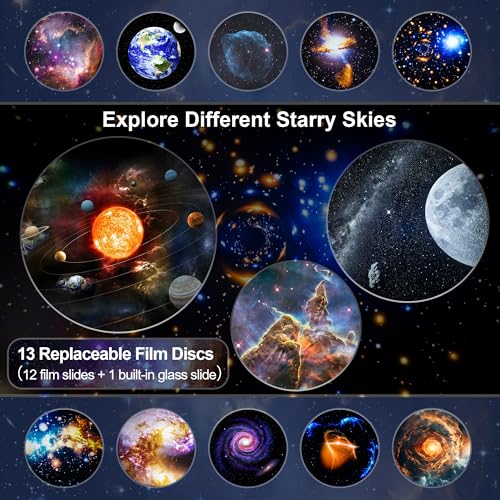 MuliVid White Galaxy Projector Pro 13-in-1 Star & Planetarium Night Light