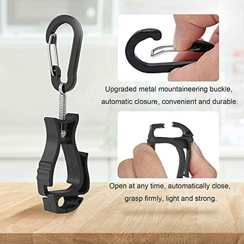 NANHONG 6 Pieces Glove Clips for Work Glove Holder Clip, Construction Worker for Glasses Helmets Gloves Holder Clip