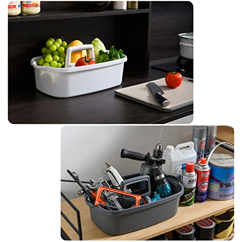 JiatuA Large Portable Shower Caddy Basket Dark Gray - Cleaning & Storage Organizer