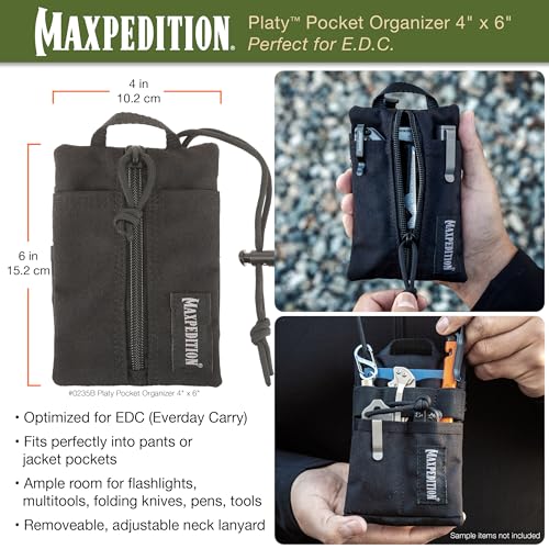 Maxpedition Platy Pocket Organizer - Compact EDC Tool Pouch with Molle and YKK Zippers