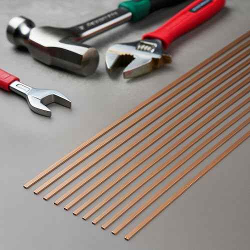 30pcs Brazing Rods AWS BCuP-5 15% Silver Solder Phos Copper Brazing Alloy Flat Welding Rods 0.050"x1/8"x10" for HVAC, Refrigeration, and Industrial Applications