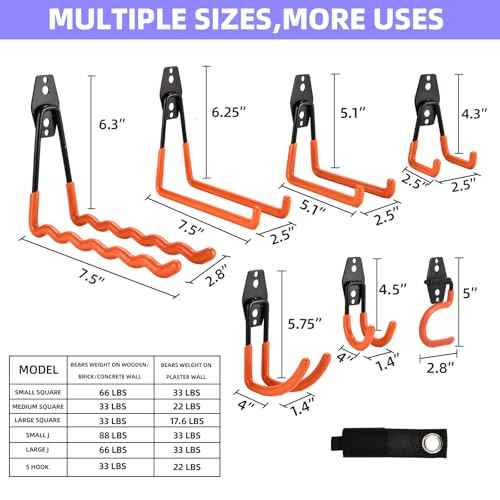24 Pack Garage Hooks Steel Heavy Duty Garage Storage Hooks Utility Steel Wall Mount Garage Hanger&Organizer for Bikes,Garden Tools, Ladders, Bulk Items£¬Ropes and More Equipment