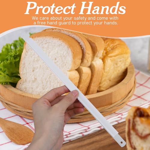 Sorcristy 8-Pack 10.75in Serrated Bread Knife Blades with Guard & Screws – Replacement Lame for Bread Bow