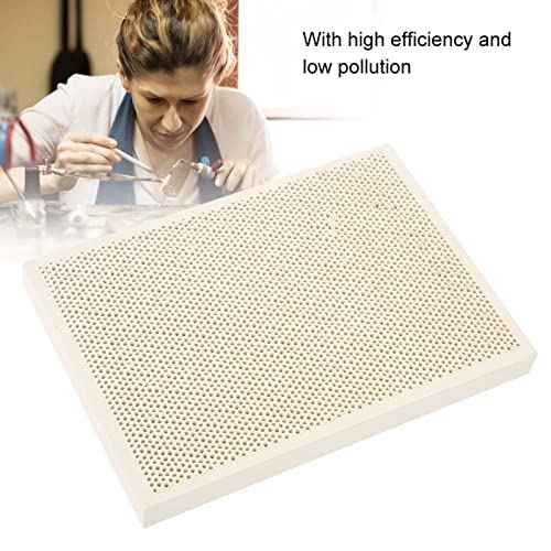HEITIGN Ceramic Soldering Board, 18x11x2cm, Honeycomb Pattern, Jewelry Heating, Paint Printing Drying Tool Plate