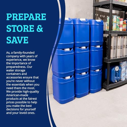 20 Gallon Stackable Water Storage Kit - 4 BPA-Free Containers for Emergency & Camping