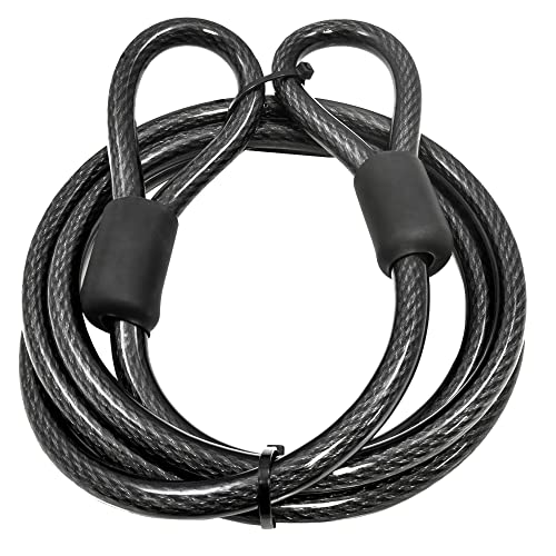 Lumintrail 7-FT Heavy-Duty Vinyl-Coated Steel Security Cable 12mm