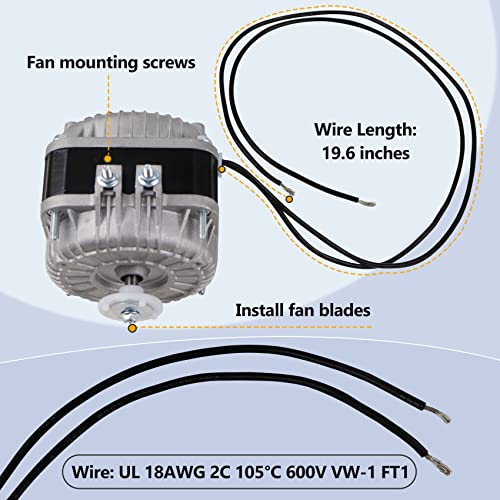 Vanesa Silver YZF18-25 Fan AC Motor 120V 18/70W 1550rpm Replacement