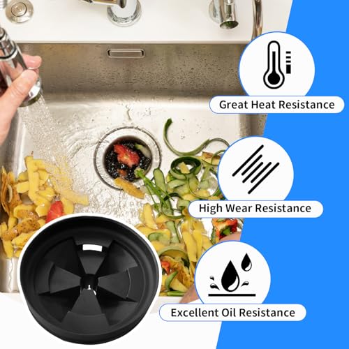 2 Pack 3-3/8" Garbage Disposal Splash Guard EPDM Rubber Replacement for InSinkErator Evolution