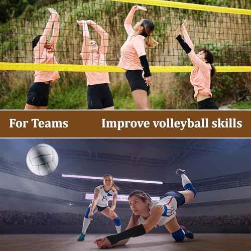 1 Pair Arm Sleeves Volleyball, Passing Hitting Forearm Sleeves with Protection Arm Pads and Thumb Hole
