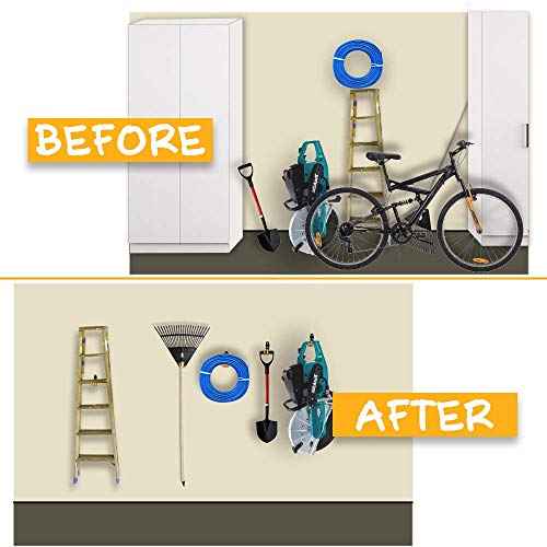 Intpro Garage Hooks 22 Pack Heavy Duty Garage Storage Hooks Steel Tool Hangers for Garage Wall Mount Utility Hooks and Hangers with Anti-Slip Coating for Tools Organizer Ladders Bikes Bulky Items