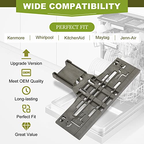 Motico 8-Pack W10546503 Upper Rack Adjuster Kit with W10195840, W10195839 & W10250160 for KitchenAid/Whirlpool Dishwashers