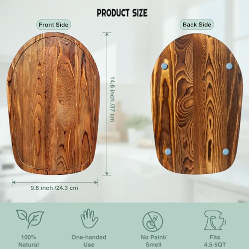 ENVTEK Pine Wood Mixer Slider Mat for KitchenAid Tilt-Head 4.5-5 Qt
