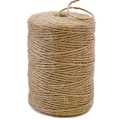 PH PERKHOMY Natural Jute Twine 2mm x 600 Feet - Eco-Friendly Craft & Packaging String Brown