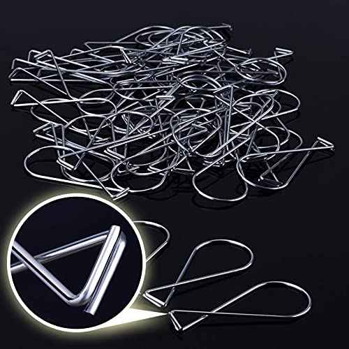 100 Packs Ceiling Hook Clips Ceiling Tile Hooks T-bar Clips Drop Ceiling Clips for Office, Classroom, Home and Wedding Decoration, Hanging Sign from Suspended Tile/Grid/Drop Ceilings