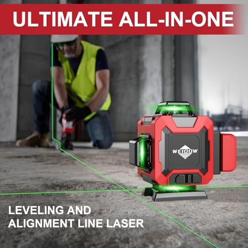 WEIDDW Laser Level 360° Green Cross Line Self-Leveling Measuring Tool - Variation L