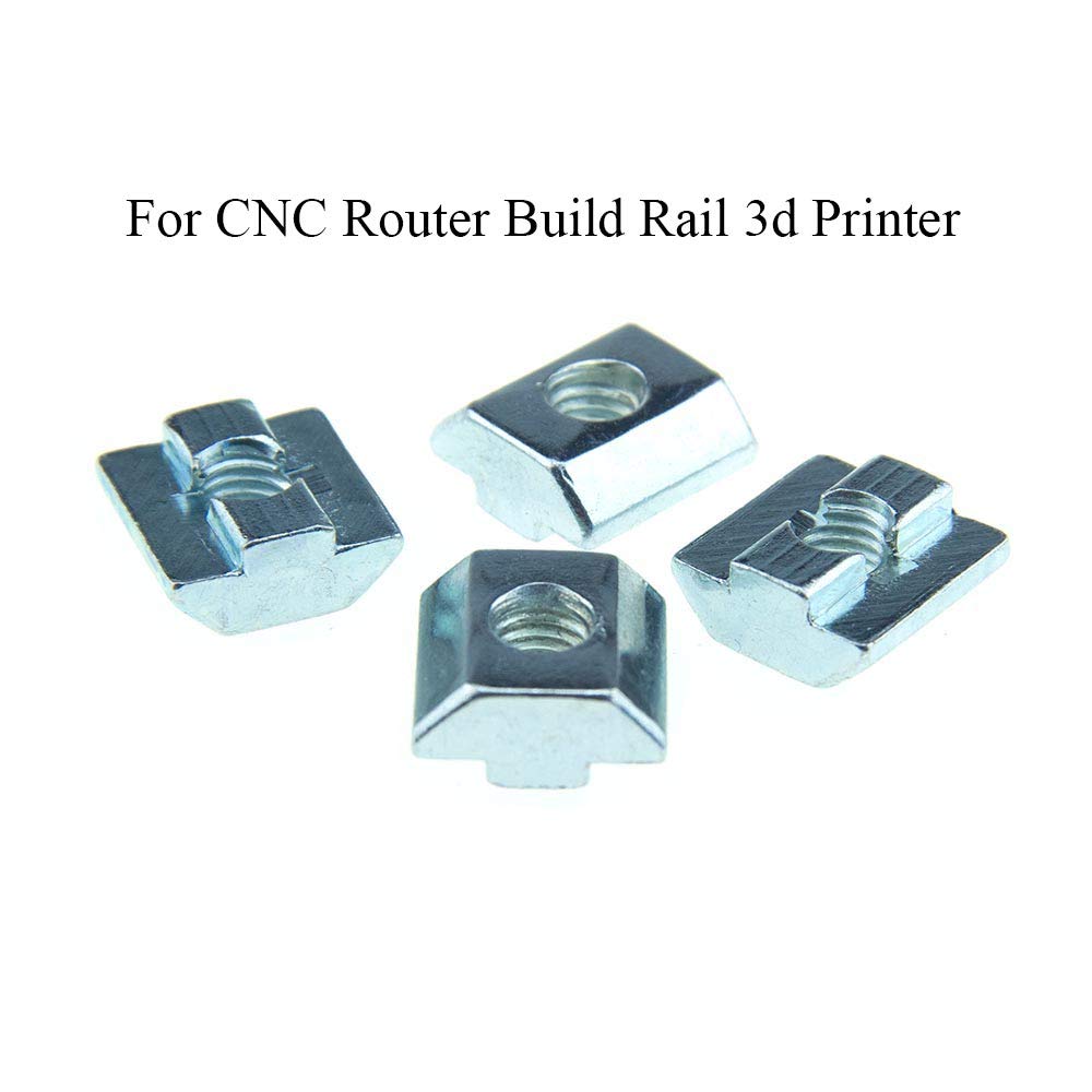 Odinest T Nuts Tee Sliding Slot Nuts 40 Series M8 Threaded Slide in Pre-Assembly for 40x40 Aluminum Extrusions Frame with Profile 4040 Sereis 8mm Slot for CNC Router Build Rail 3D Printer 12pcs