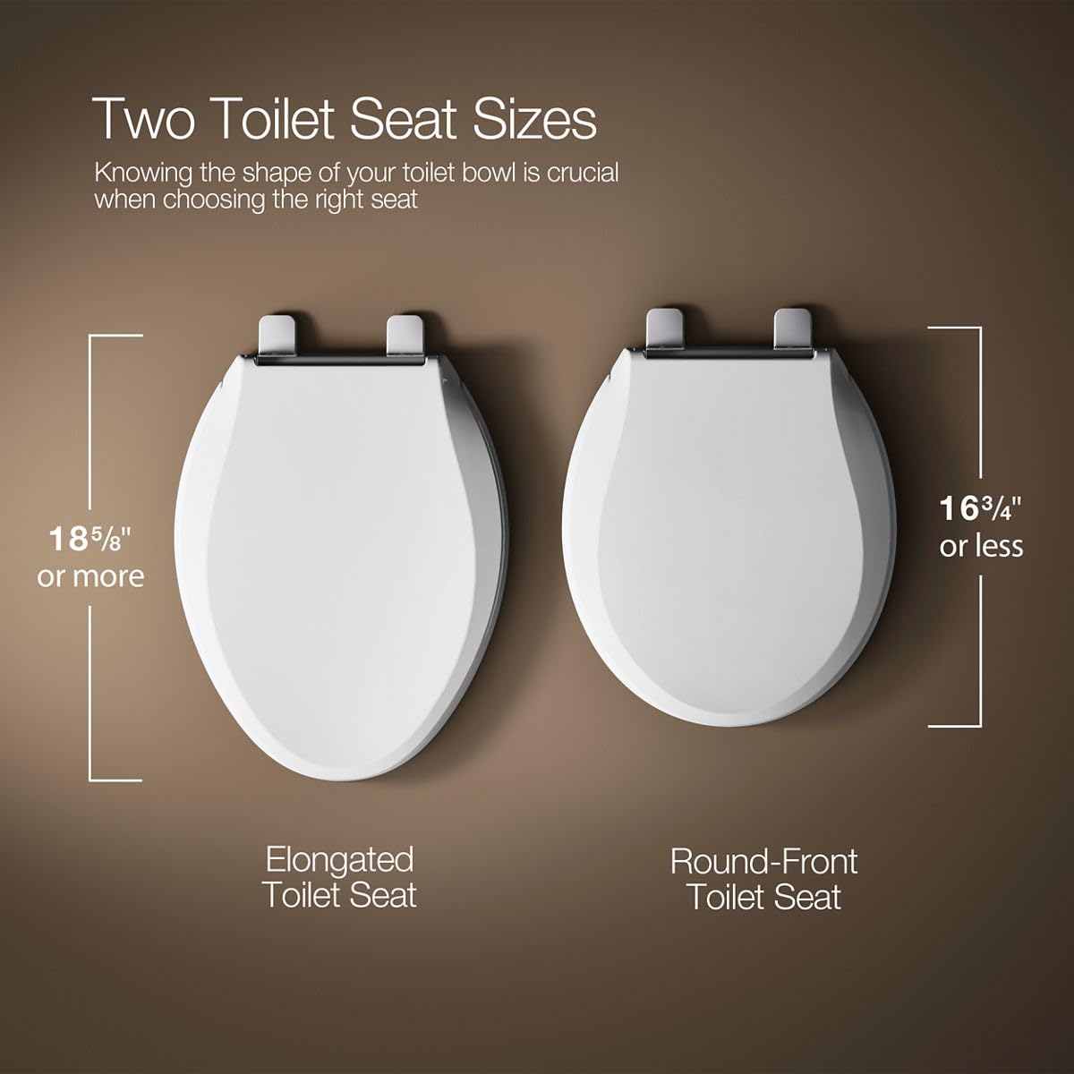 KOHLER 4636-RL-K4 Cachet ReadyLatch Elongated Toilet Seat Slow Close, Soft Close Toilet Seat Quiet Lid, Contoured Grip-Tight Bumpers Installation Hardware, Apartment Essentials, Cashmere (Pack of 2)