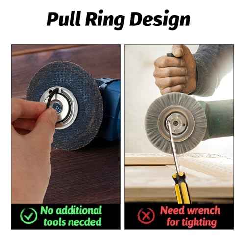 2Pcs Angle Grinder Flange Nuts, 5/8" -11 Quick Clamping Nuts Grinder Flange Locking Nut Metal Angle Grinder Nut for Replacement/Fixing Cutting Discs(1.77 Inches in Diameter)