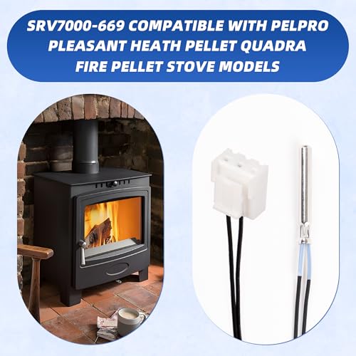 Exhaust Probe SRV7000-669 Replacement for PelPro Quadra-Fire Pleasant Hearth Stoves
