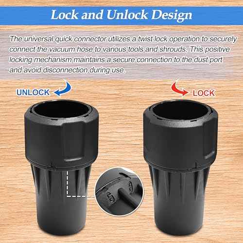 DWV9000 Universal Quick Connector£¬ Compatible with DEWALT Dust Extractors£¬Vacuum hose, for Various DW tools & shrouds.Black